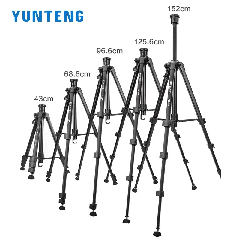 YUNTENG DSLR 카메라용 삼각대, 사진 라이브 비디오 램프 거치대, 다기능 사진 액세서리, 6680
