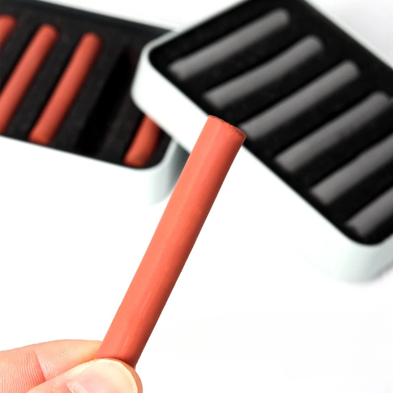 6pcs Sketching Dry Powder Water-soluble Charcoal Sticks Dual Use of Dry and Wet Artist Painting Art Charcoal Pencils