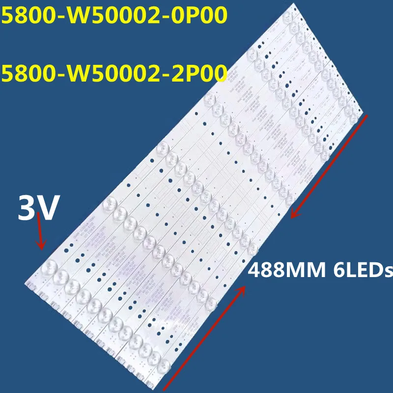 

12 светодиодных лент 6 ламп для 50E5DHR 50X5 50X3 50M6 50E6100 5835-W50002-2P00 5800-W50002-2P00 6P00 50UH5500 50UH5530 V500DJ2-QS5