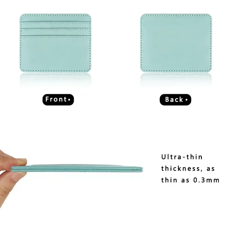 PU Leather Slim Multi-Slot Card Holder Wallet - Candy Color
