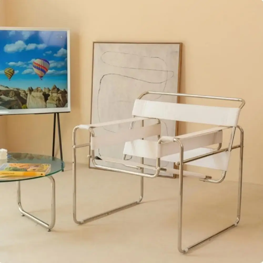 Wassily Chair Divano Pigro Sella Scandinava Sedia Singola In Pelle In Acciaio Inox Per Il Tempo Libero Divano Singolo Sedia Lounge Chairfurniture
