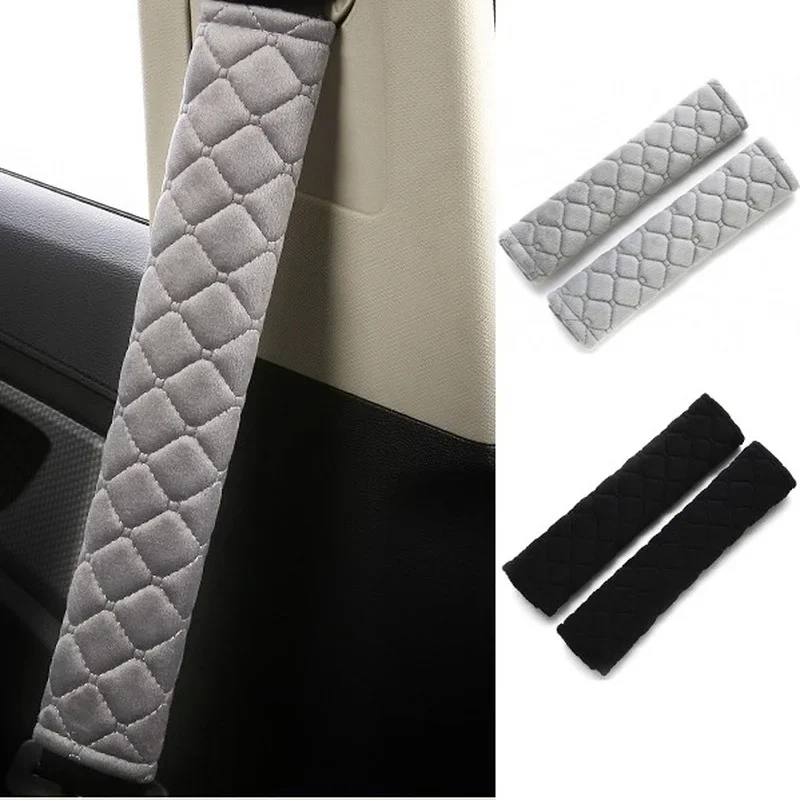 Soft Car Seat Belt Cover Universal Seat Belt Covers Warm Plush Shoulder Cushion Protector Safety Shoulder Protection 1/2pcs seat belt covers