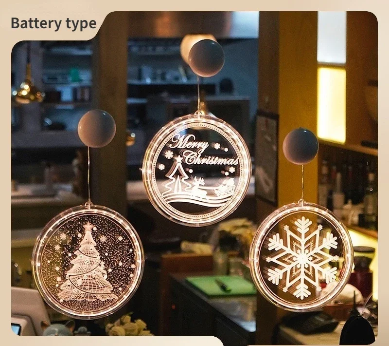 

New Christmas LED decorative lights, Christmas room decorations, lanterns, windows, courtyard decorations