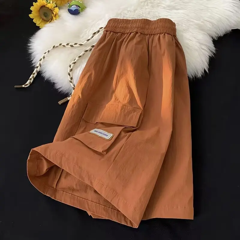 Men's y2k Summer Casual Cargo Pants Sportswear Fitness Quick Dry Jogger Beach Shorts Pants Outdoor GYM Korean Clothes 2024