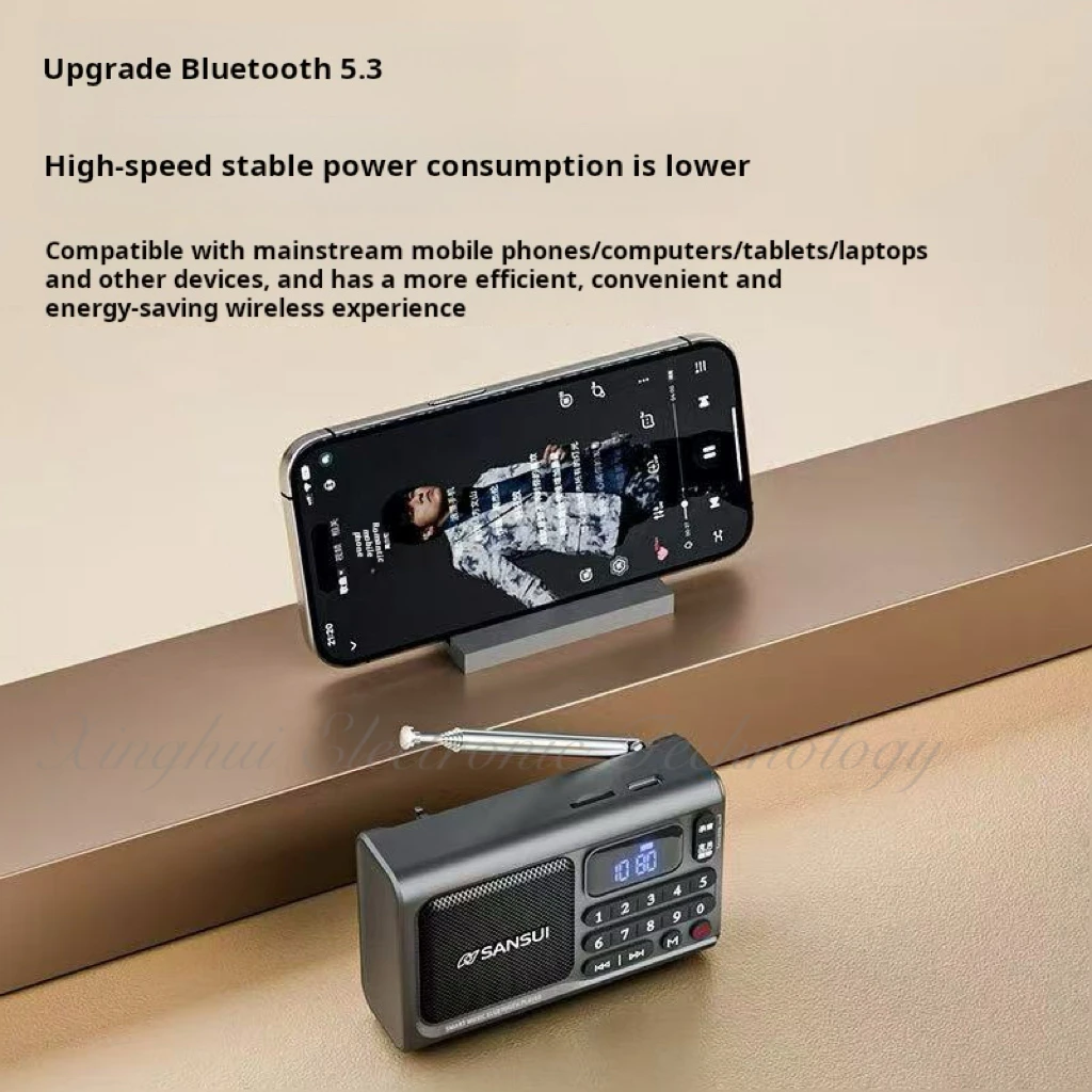 SANSUI F77 Wireless Bluetooth Speaker Mini Portable Elderly