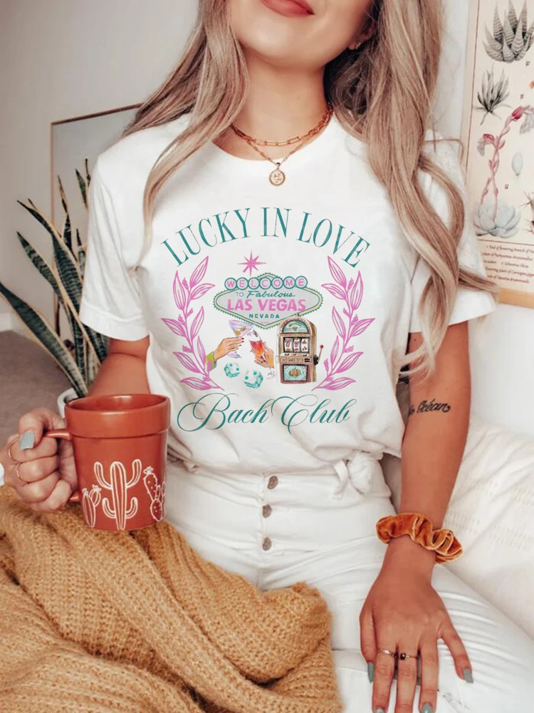 

Trendy Print Pattern New Women's Social Club T-Shirt Fun O-Neck Women's Clothing Print Casual Cartoon Cute Fashion Print T-Shirt