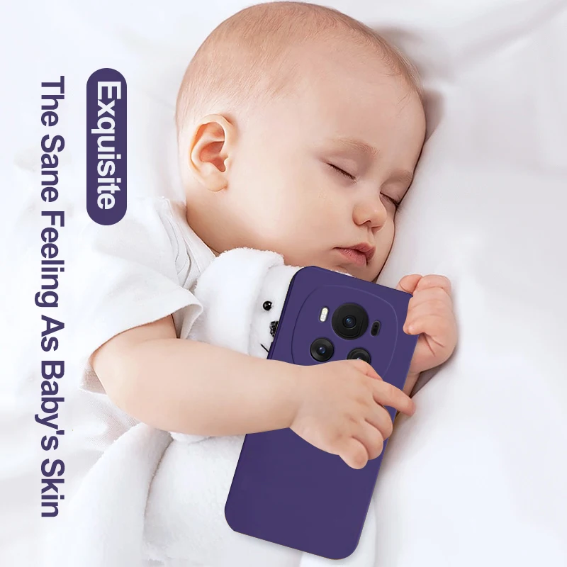 Premium Liquid Silicone Phone Case with Camera Lens Protector