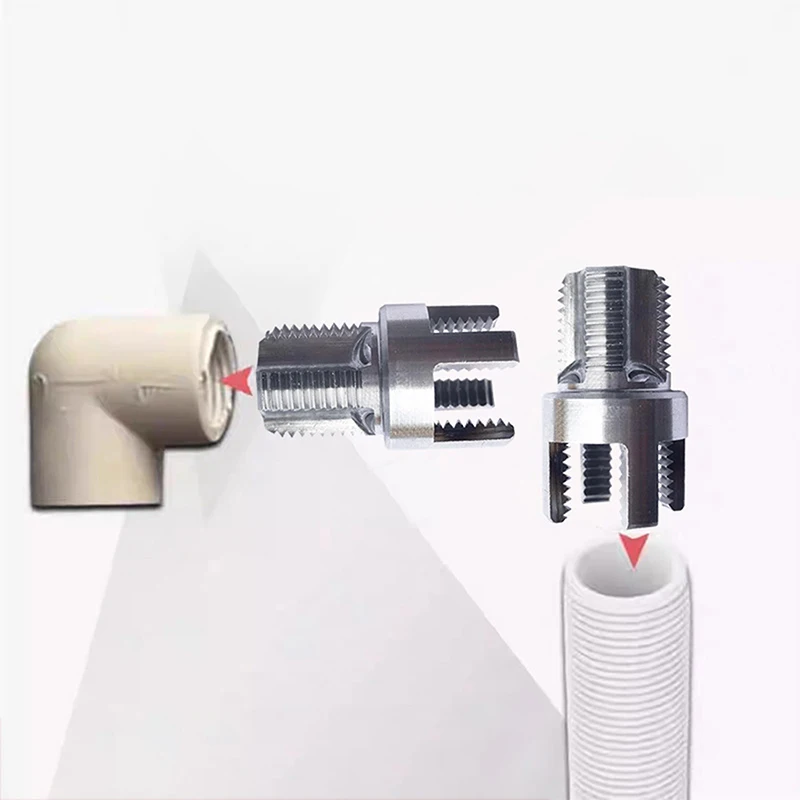1/2" 3/4" PPR Threader Integrated Internal External Pipe Threading Tool Electric Drill Compatible PVC Pipe Threader Kit