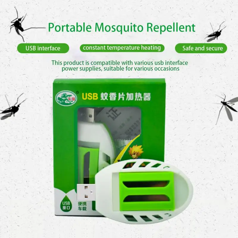 Portable Insect Usb Mosquito Killer Summer Electric Mosquito Repeller Repellent Plastic Pest Incenso Heater Control Sleep Home