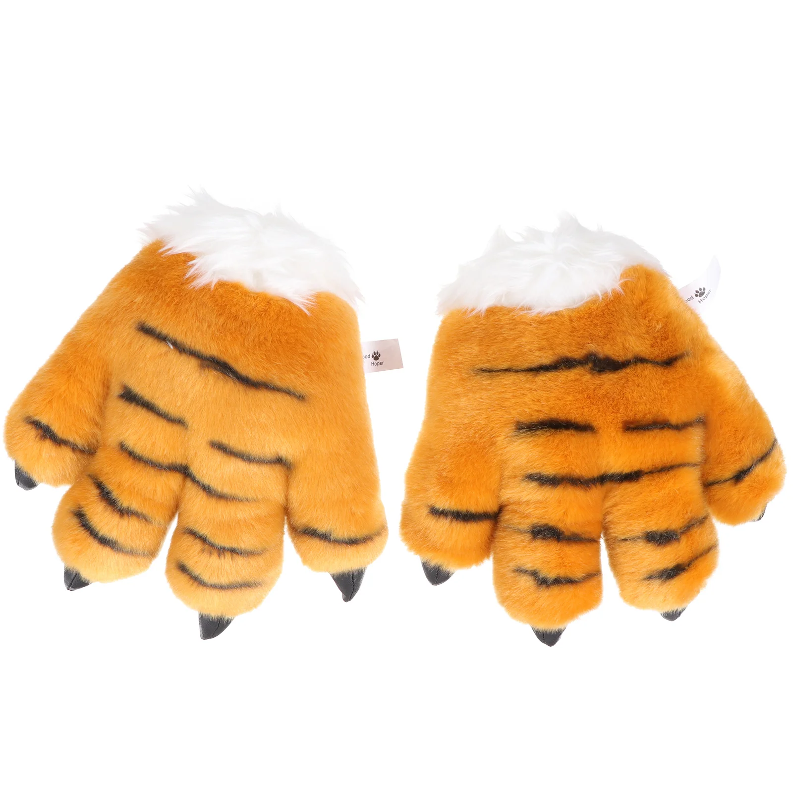 

Tiger Gloves Cat Mitten Fingerless Woman Mittens Paws Fluffy Costume Kids Clothes Winter