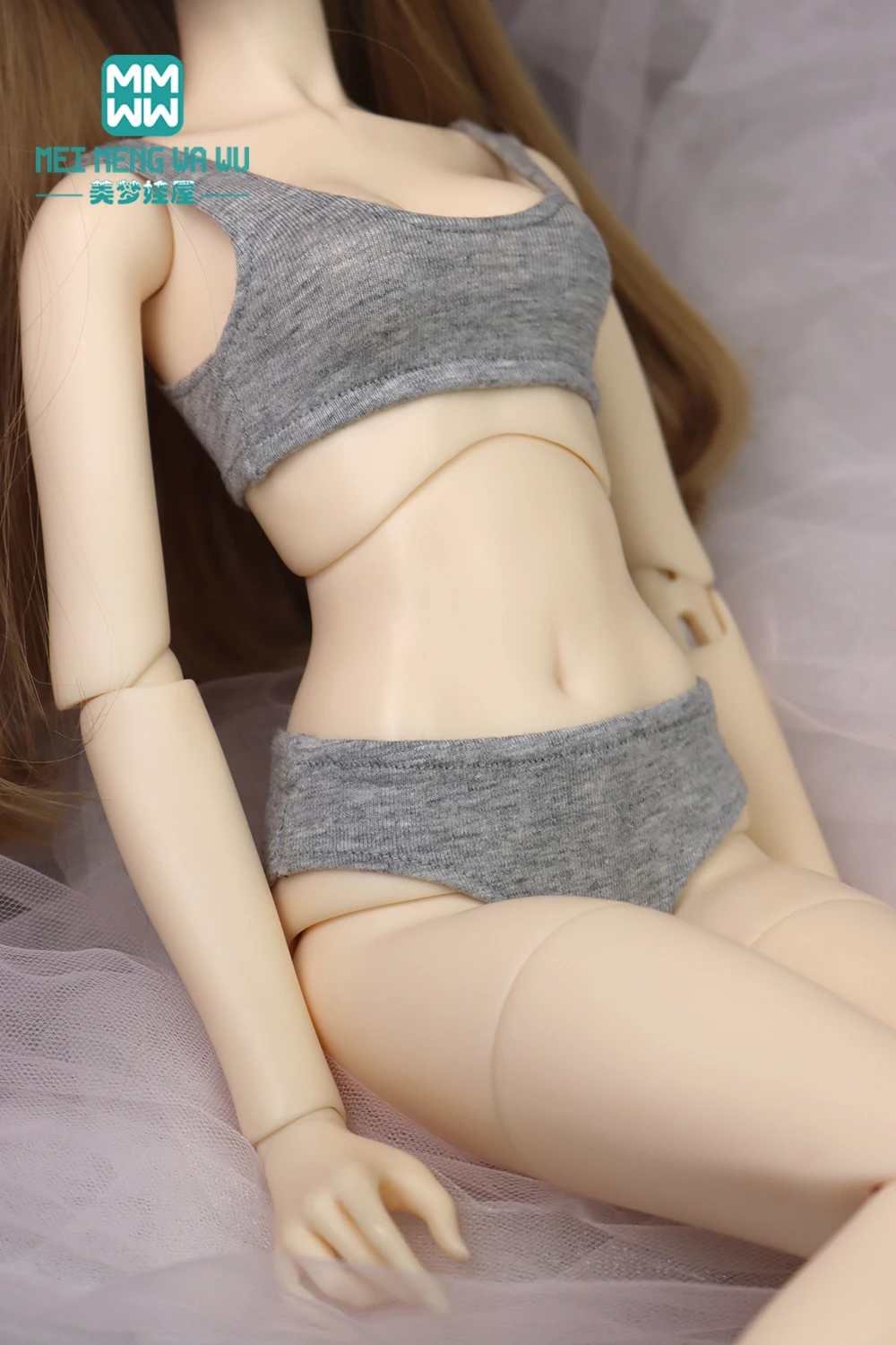 Passend für 28–60 cm große Puppen, 1/3, 1/4, 1/6 SD, DD, MSD, YOSD, BJD, Puppenzubehör, modisches Hosenträger-Unterwäsche-Set – Detail 27