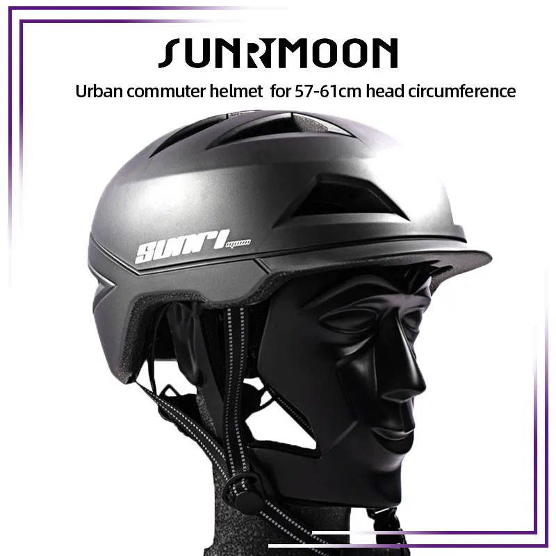 SUNRIMOON Adult Bicycle Helmet Integrated Light Bike Helmet Shade