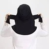 Soft Elastic Ready Jersey Cotton Hijab Undercap For Muslim Woman Bonnet Solid Color Instant Inner Caps Ladies Headband Free Size 3