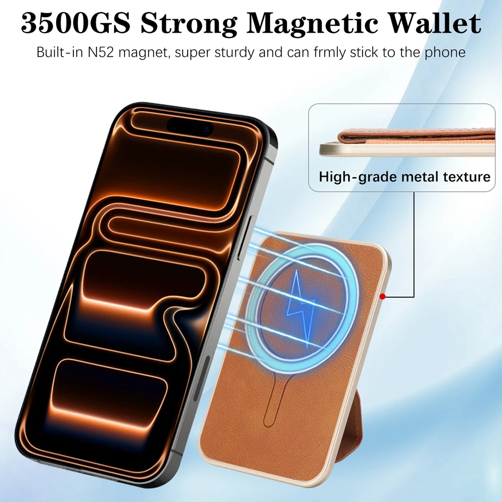 Universal Magnetic Card Holder with Kickstand