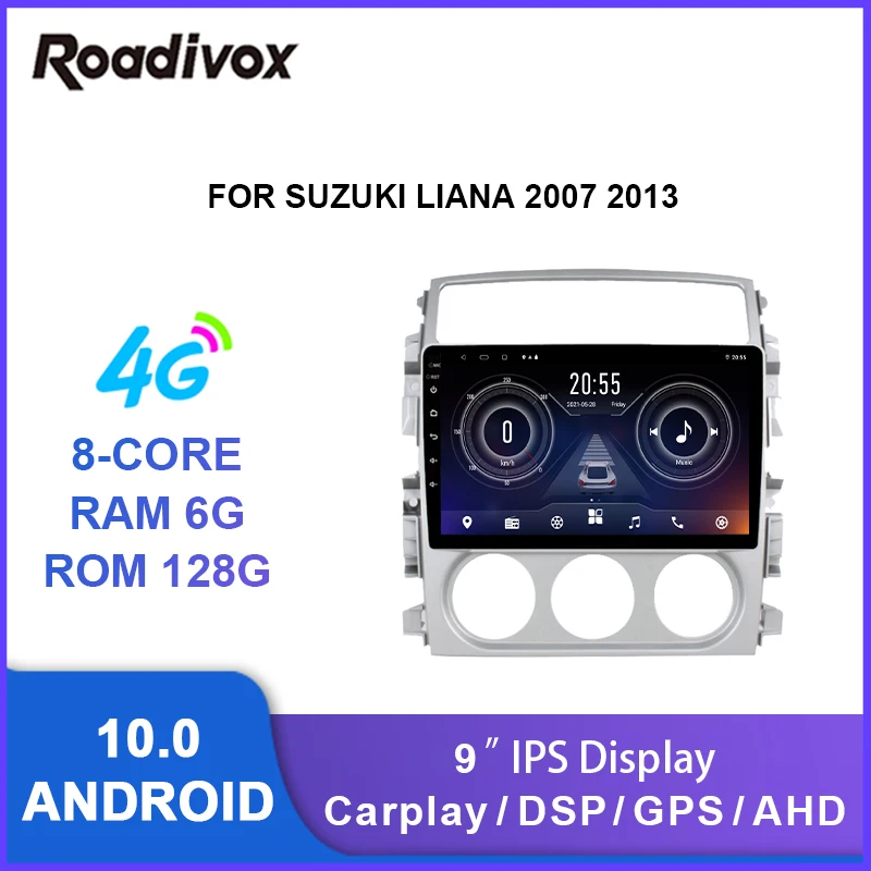 

9 inch android 10.0 car radio video gps navigation player for SUZUKI LIANA 2007 2013 multimedia autoradio stereo head unit