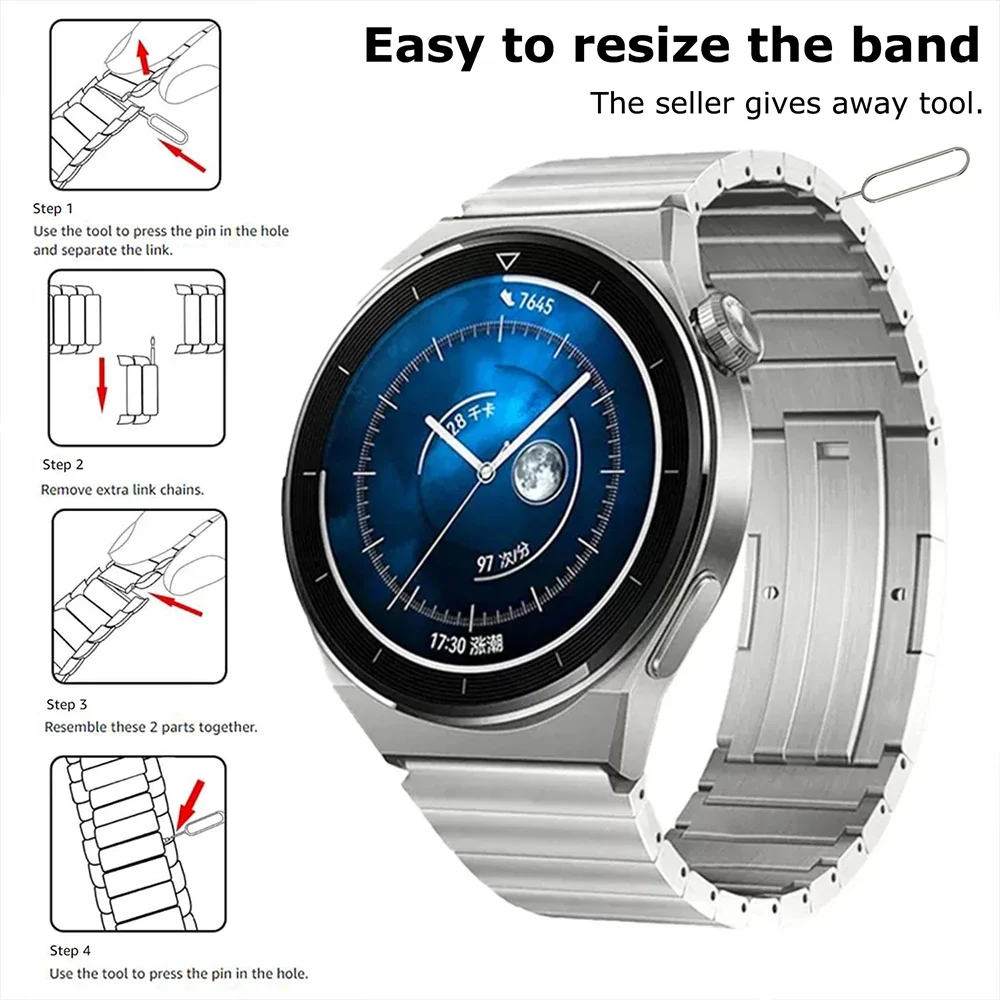 Luxury Titanium Strap with Curved End Bracelet for Men – Quick Fit Loop Band