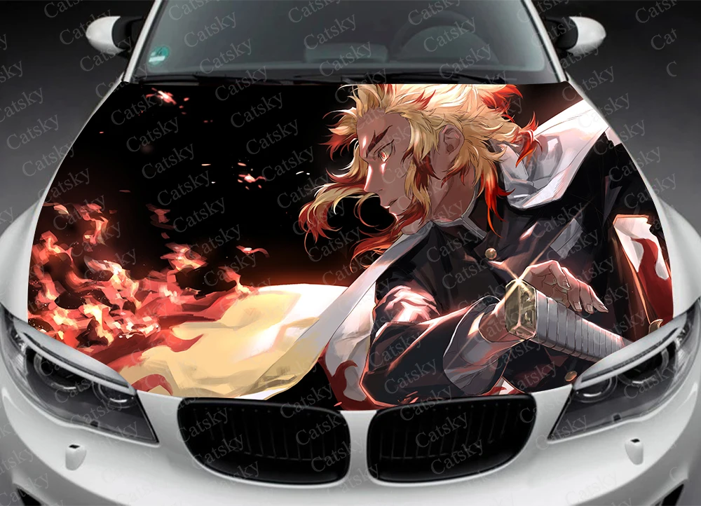 Kyojuro Rengoku Anime Demon Slayer Car Hood Vinyl Stickers Wrap Vinyl Film  Engine Cover Decals Sticker on Car Auto Accessories| | - AliExpress
