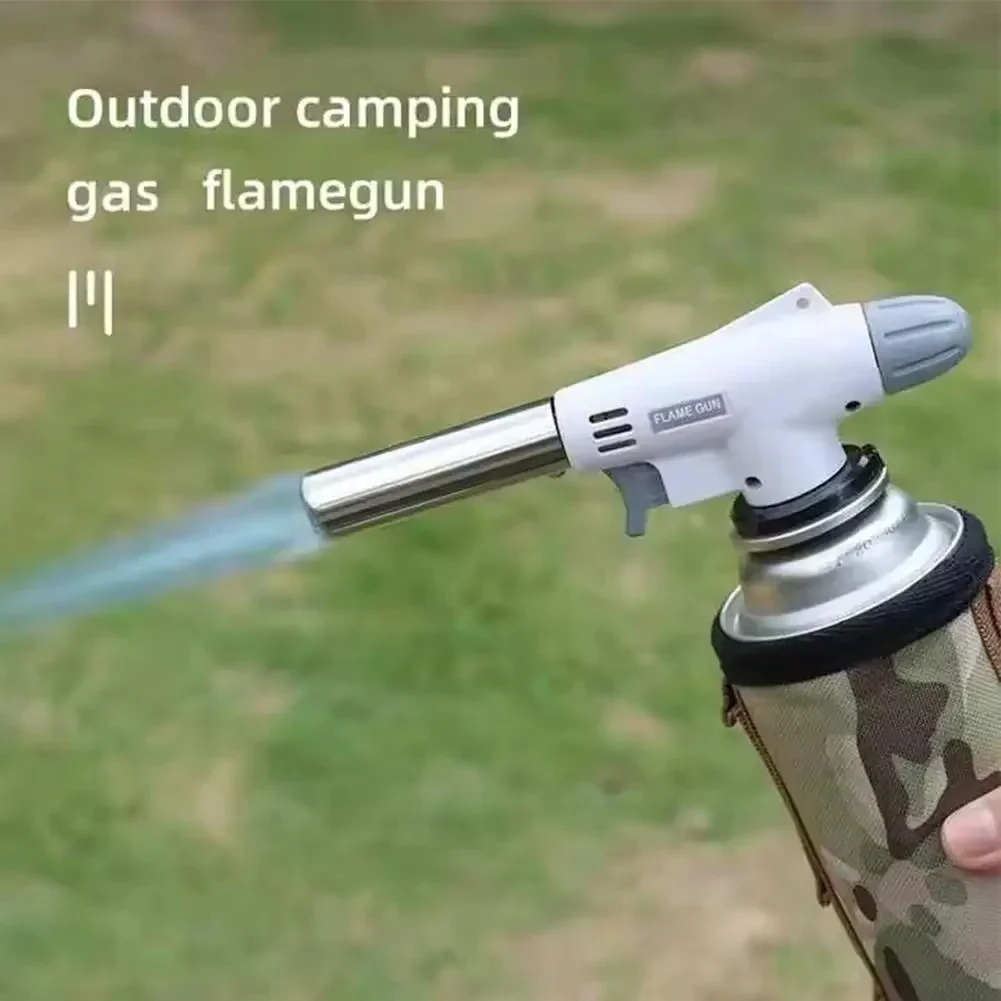 Gas Lighter Adjustable Flame Gas Lighters Ignition Head with Reverse Use Kitchen Jet Blow Torch Lighter for BBQ Butane Lighter