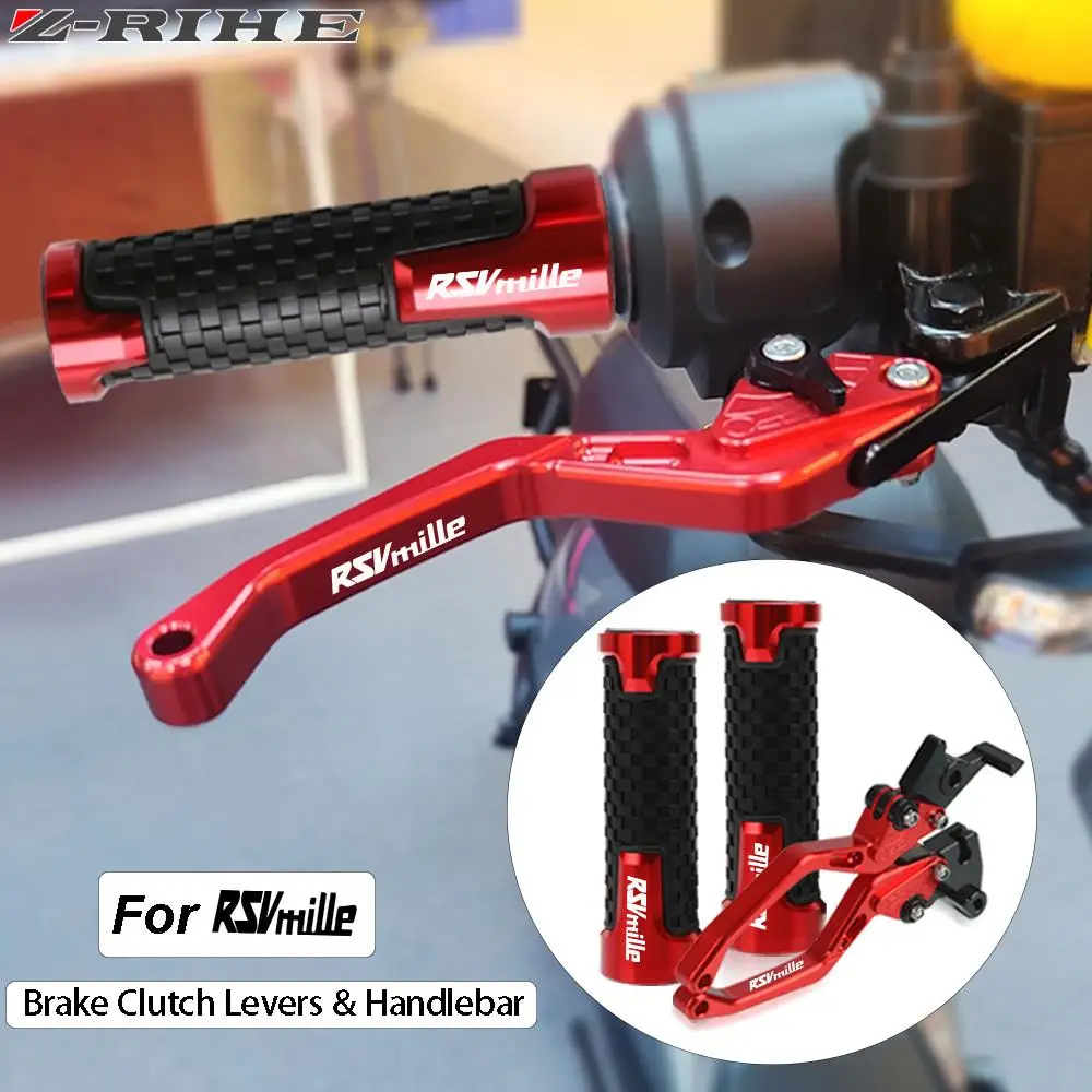 

Motorcycles Handle Bar Grips Handlebar Knobs Short Brake Clutch Levers For Aprilia RSVMILLE RSV MILLE 2004 2005 2006 2007 2008
