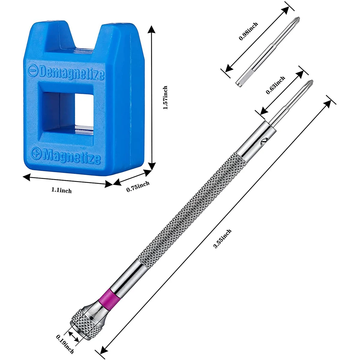 Jeu de tournevis de précision pour la réparation de bijoux à domicile, haute dureté, acier, kit de tournevis micro-croisé, montre, lunettes, 0.6-2.0mm