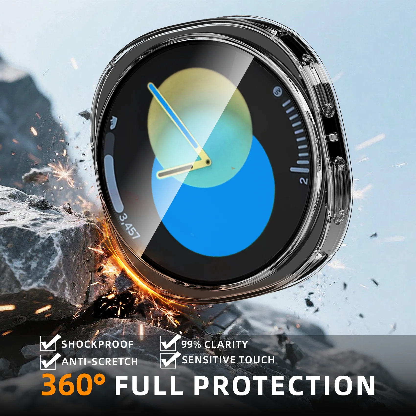 Durable TPU Scratch-Resistant Protective Watch Case
