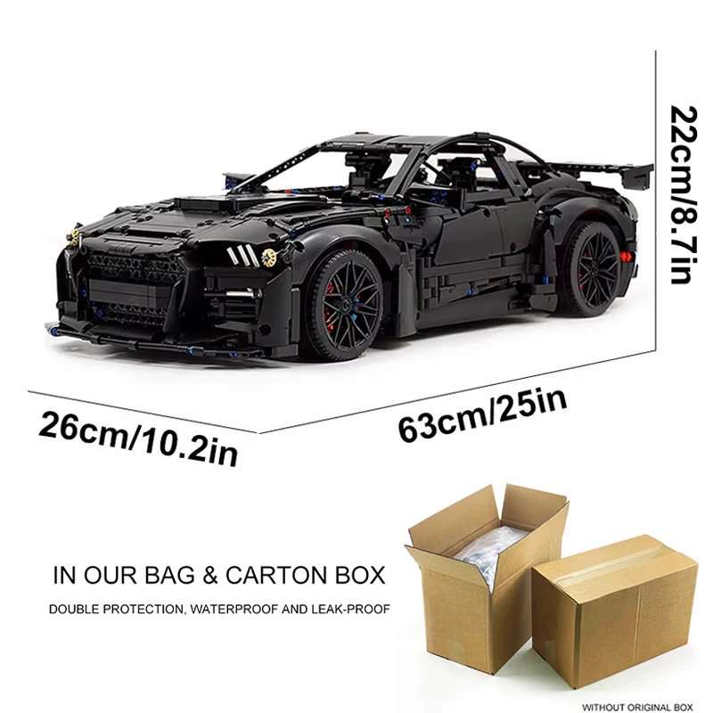 MOC 165802 Technical Black Sport Car Building Block Compatible