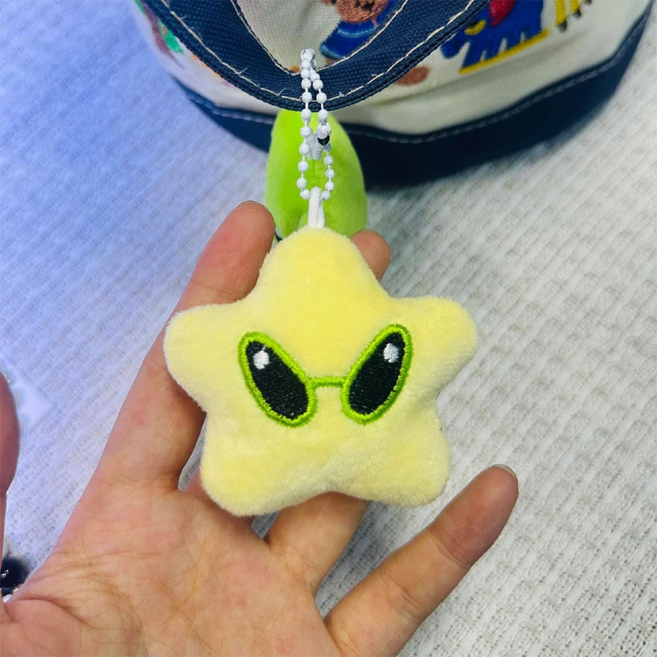 Cartoon Cute Star Plush Doll Pendant Mobile Phone Rope Bag Pendant Car Keychain Versatile Birthday Gift 1/2Pcs