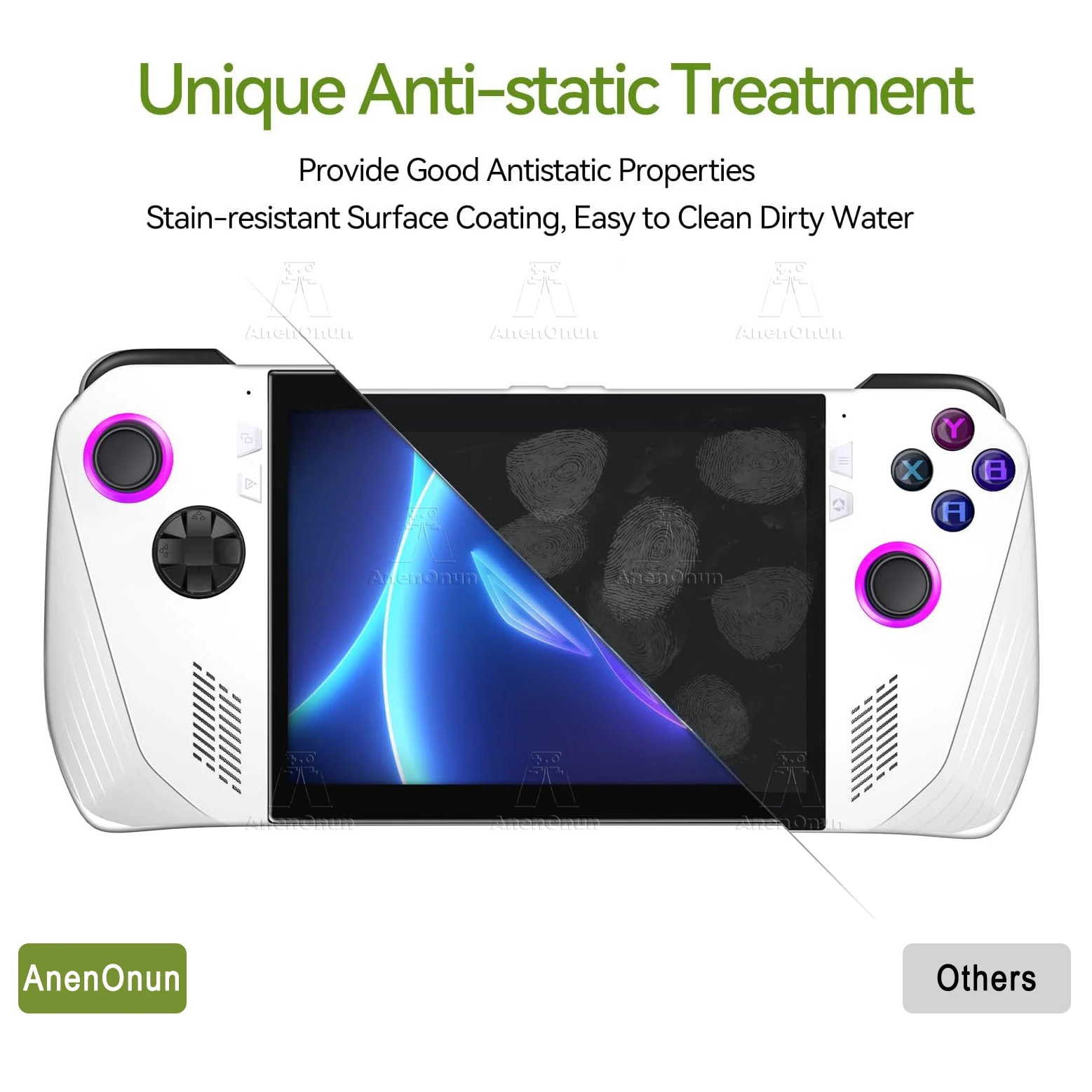 HD Bruchsicheres Panzerglas für ROG Ally/ROG Ally X 2,5D Gebogene Kante 9H Härte Kratzfest Anti-Fingerabdruck Displayschutzfolie – Detail 4