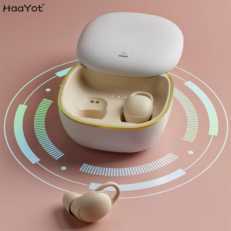 Haayot-fones de Ouvido Estéreo sem Fio Bluetooth com Micro Minúsculos Fones de Ouvido Hifi Mini Fones de Ouvido Invisíveis Dormir Ture Alta Qualidade - Image 3