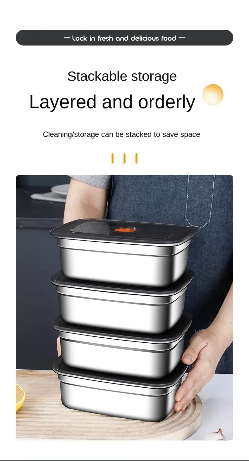 Stainless Steel Bento Box Image 4