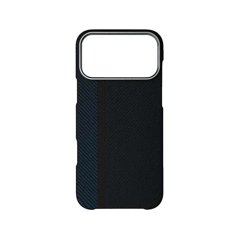Carbon Fiber Abstract Geometric MagSafe Case with Alloy Armor and Military-Grade Shockproof Protection