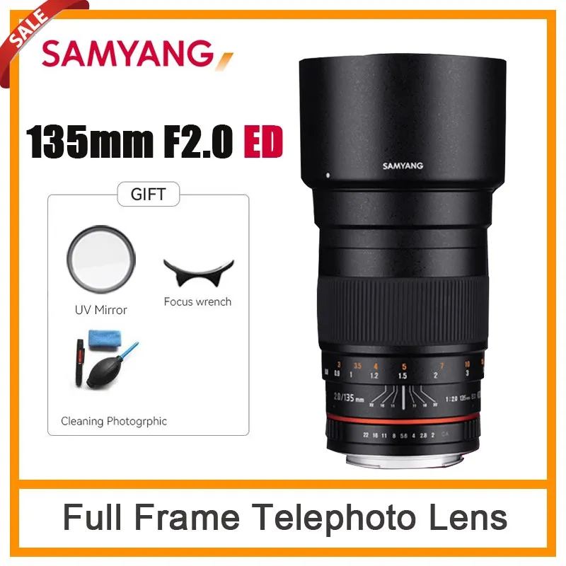 Samyang 135mm F2.0 ED full frame Lens Aspherical Telephoto for Sony E Canon EF Nikon F Mount