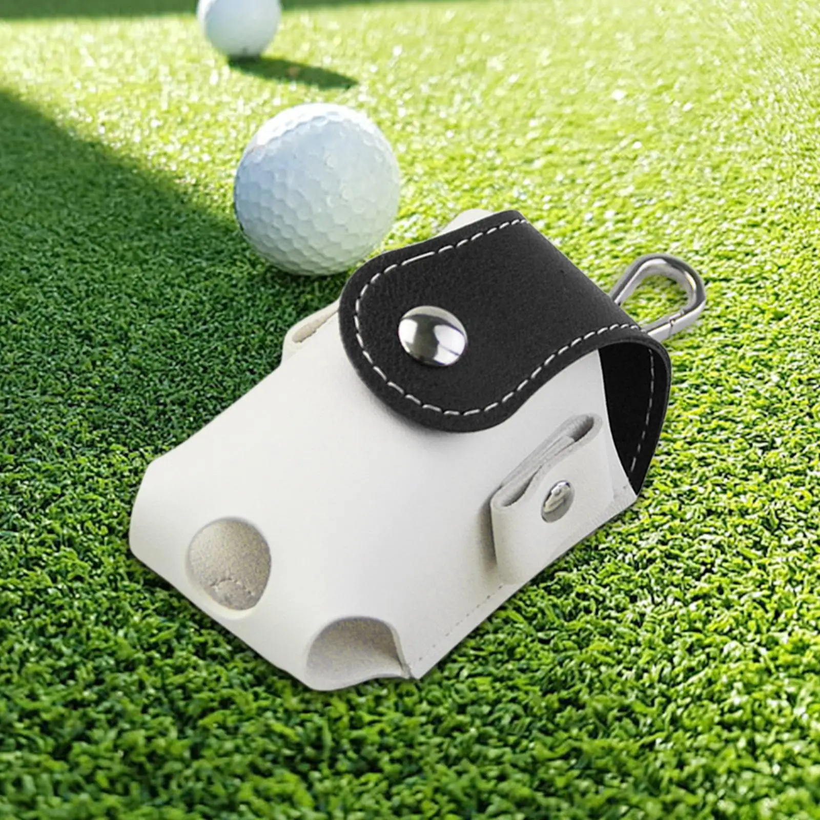 Golf Ball Pouch Bag Resistant PU Small Pocket Carrier Pouch Container Golf Ball
