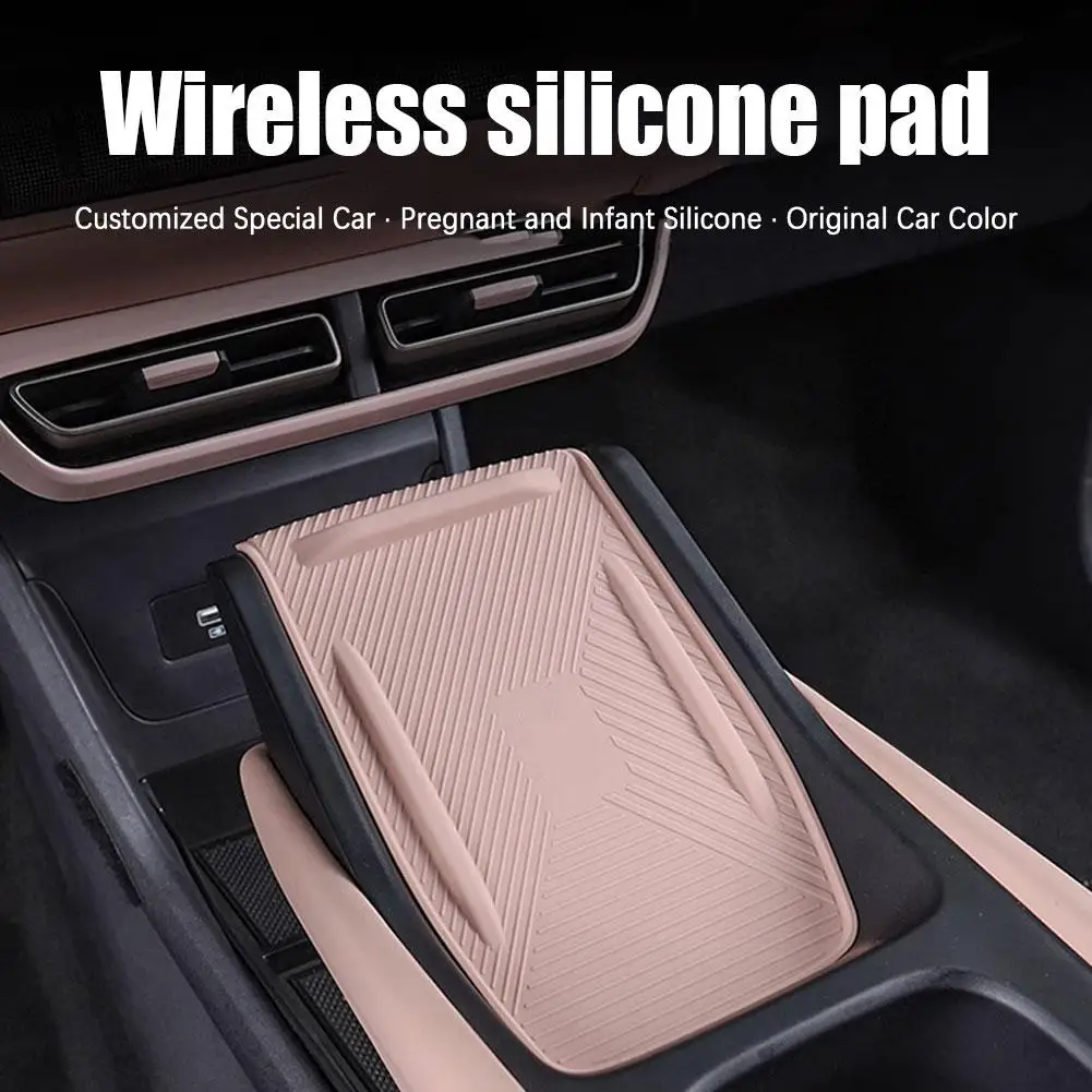 Auto Center Console Wireless Charging Mat For BYD Seagull Anti Skid Silicone Pad Car Interior Decoration Accessories