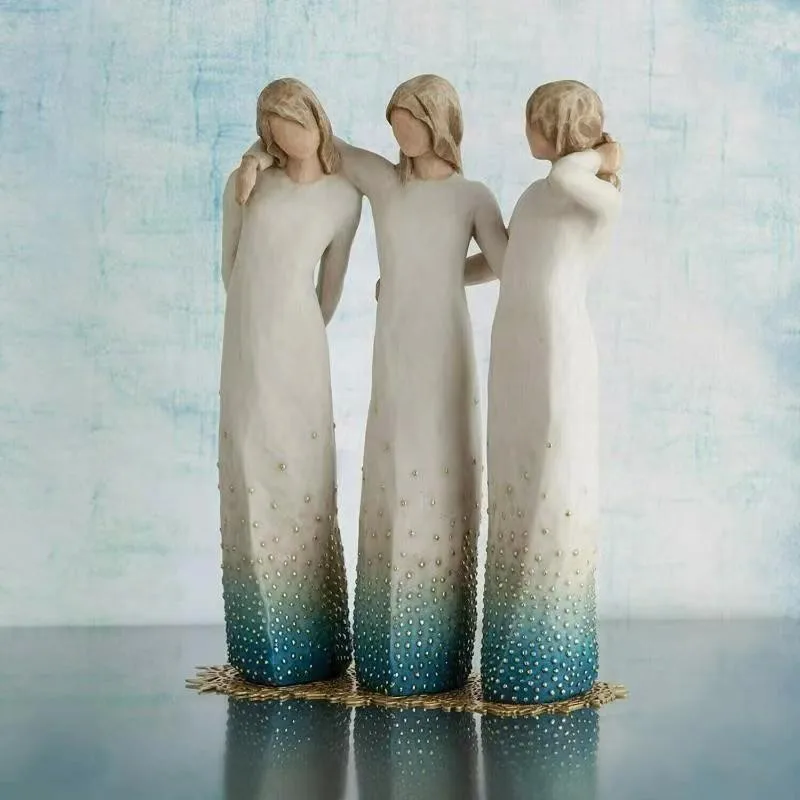 

Creative Gifts Christmas Gifts Decorations Holiday Commemorative Gifts Three Women Resin Ornaments Crafts Ornaments Living Room