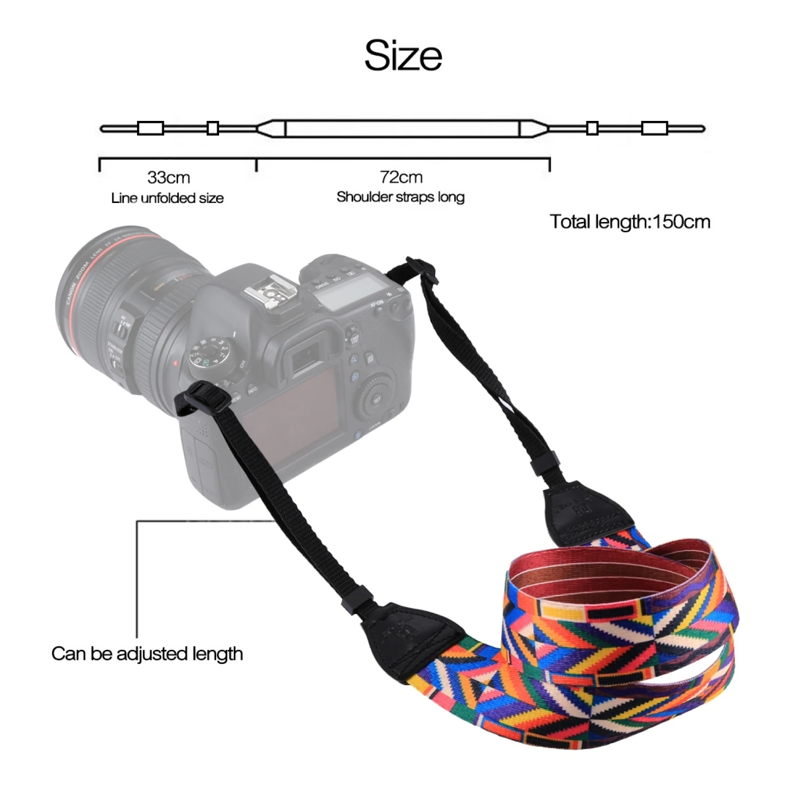 For SLR Cameras DSLR Cameras Retro Ethnic Style Multi-color Series Portable wide Shoulder Neck Strap Camera Strap