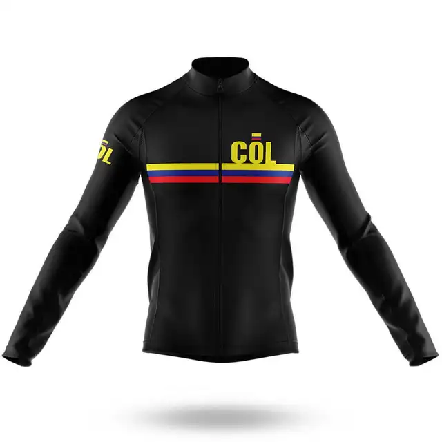 Winter Fleece Thermal Colombia National Team Cycling Jersey: Stay Warm and Stylish This Winter!