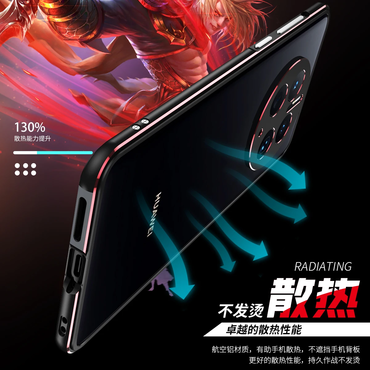 Bumper Case For Huawei Mate 50 Pro Aluminum metal Frame Mate50 Slim Cover phone case+ carmera Protector for Huawei Mate 50 Pro