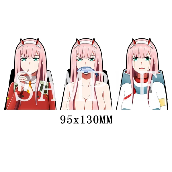 DARLING In The FRANXX Anime Figure Zero Two Motion Stickers Car Sticker  Notebook Waterproof Decal Toy Wall Sticker Kids Toys