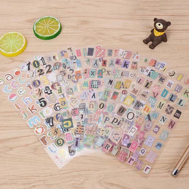 52 Pcs Alphabet Number Stickers Colorful Adhesive Letter Stickers For  Scrapbooking Decoration Arts DIY Crafts - AliExpress