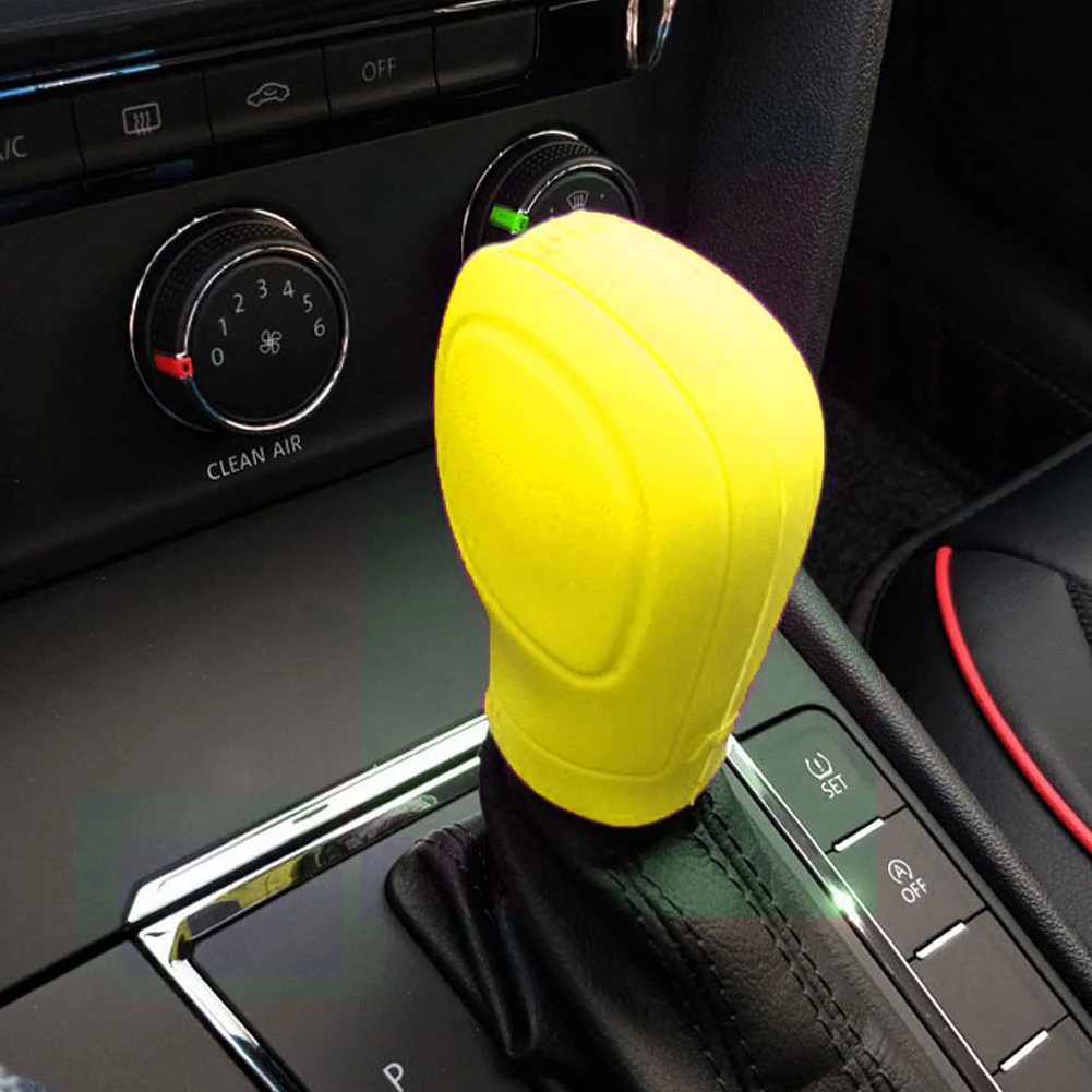 Compre Carro de silicone engrenagem cabeça shift knob capa aperto do freio  de mão do carro cobre coleiras de mudança de engrenagem