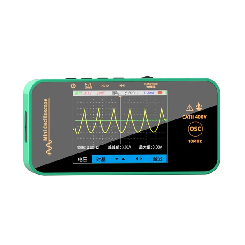 A55T 휴대용 미니 오실로스코프 10Mhz 컬러 스크린 실시간 파형 디스플레이 가정 수리를위한 휴대용 전자 테스트 도구