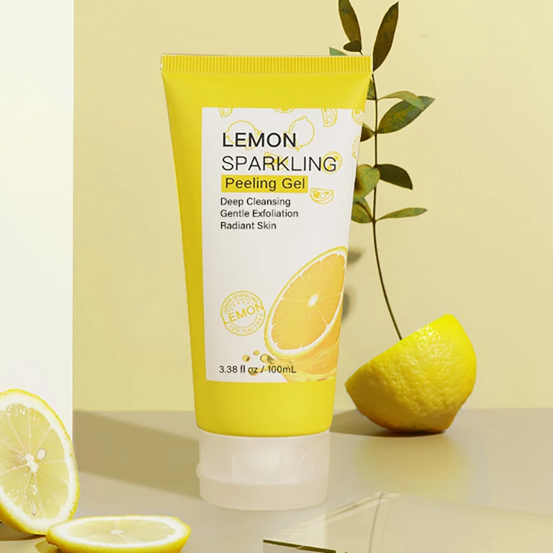 Lemon Face Wash Facial Cleanser Face Exfoliating Gel Moisturizing Remove Dead Skin Blackhead Exfoliator Facial Scrub Exfoliation 5