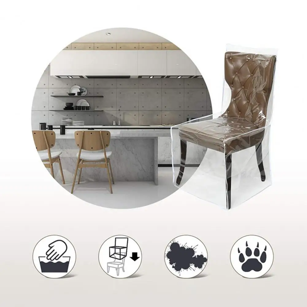 Seat Case Scratch-resistant Chair Cover Water-Resistant Clear Chair Cover