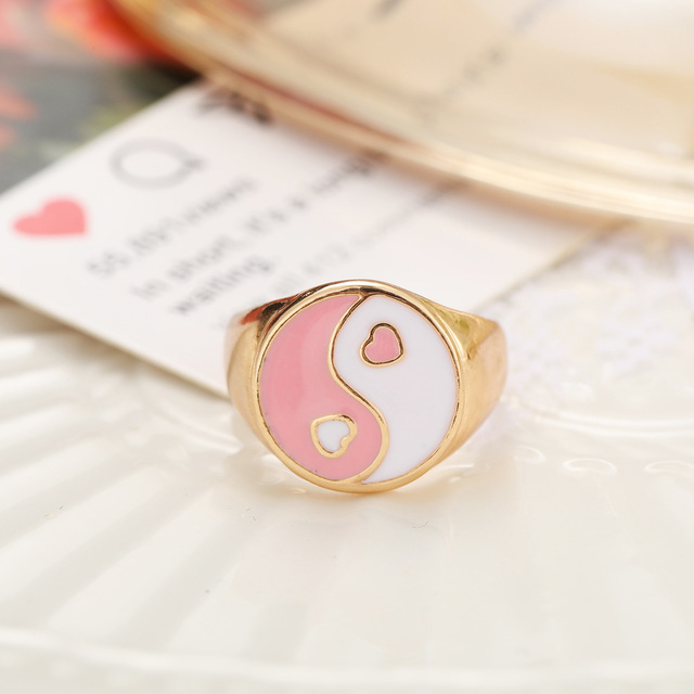 New Fashion Small Daisy Tulip Summer Sweet Flower Ring Adjustable Personality Ring Party Jewelry Exquisite Gifts Wholesale