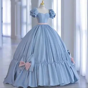 Customized Cinderella Light Blue Girl's Birthday Party Dress Ball Gown Flower Girls Dresses Baby Kids Prom Gowns For Photoshoot 1