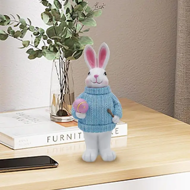 Állandó Nyuszi Szobrok Húsvéti Dekorációk Tavaszi Lakberendezési Asztali Középpontja Parti És Otthoni Dekoráció Kültéri - Image 5