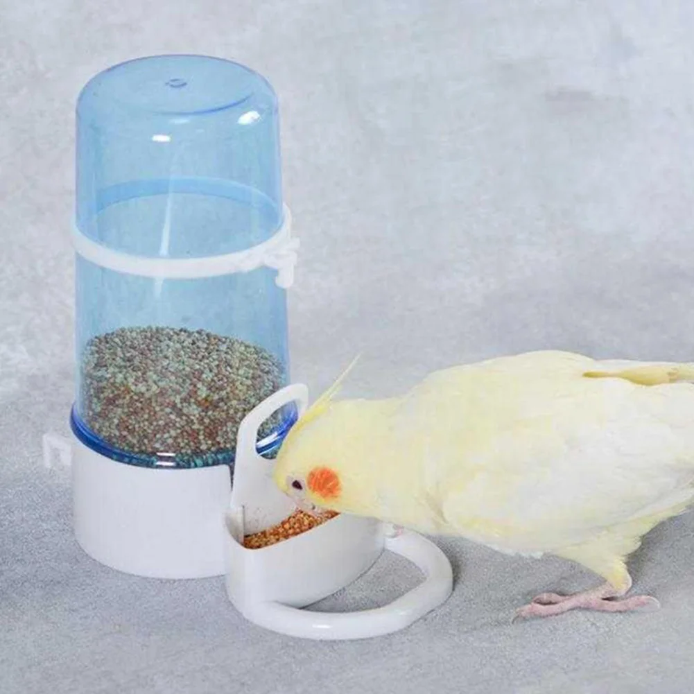 Bird Water Drinker Feeder Container Automatic Pet Feeder Birdcage Hanging Bowl Water Bottle Parrot Drinking Water Food Dispenser 4