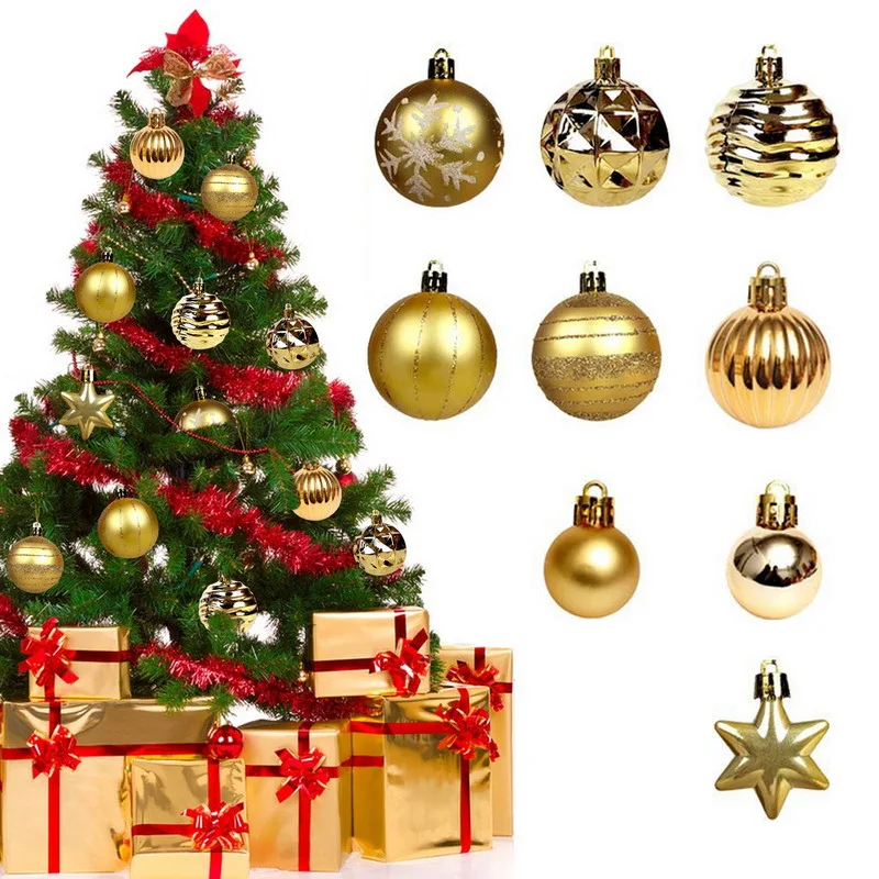 Christmas Tree Balls 42/44pcs 6cm Big Christmas Ball Multicolor Ball Decorations Christmas Tree Ornaments Set for Home Party christmas tree ornaments
