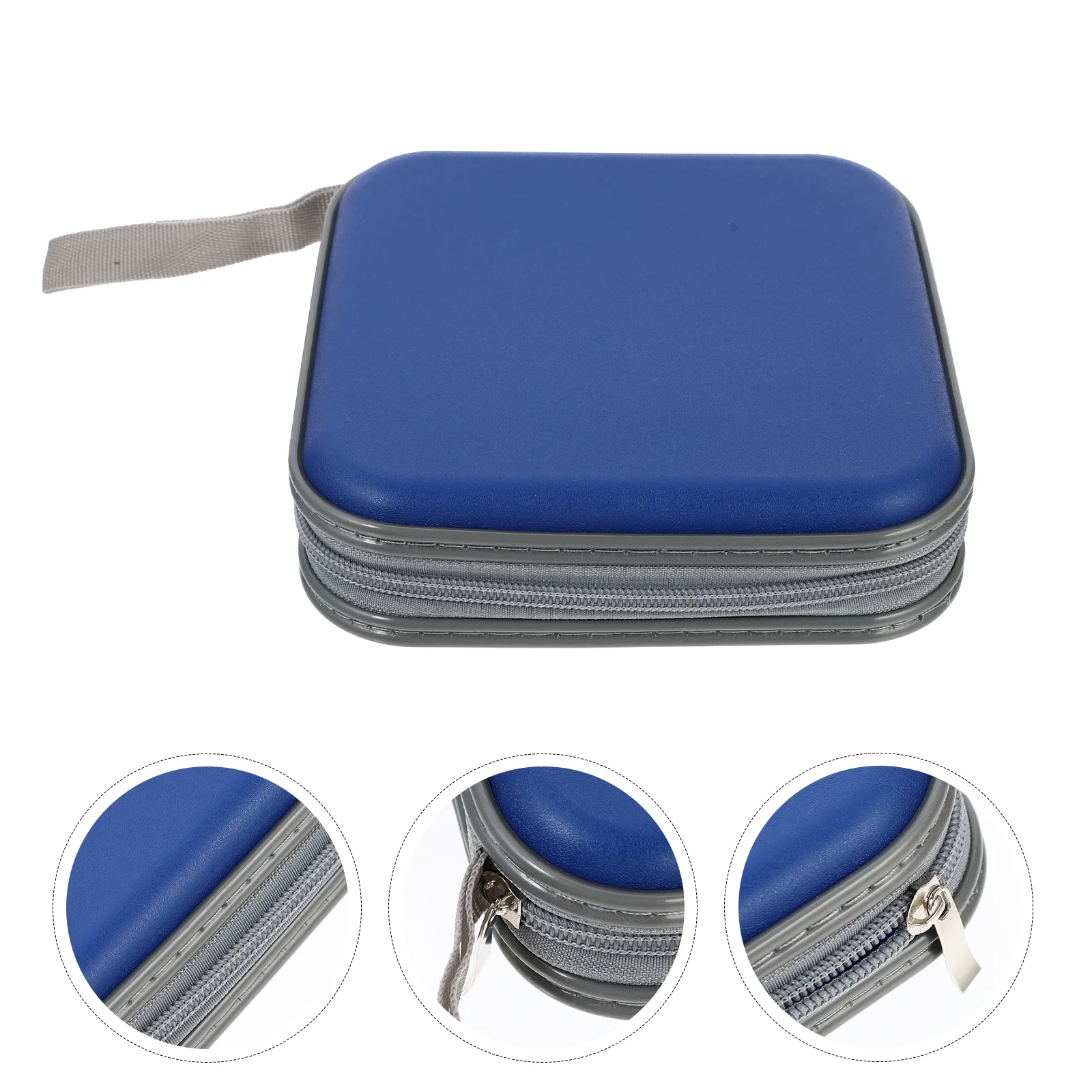 

1pc CD Case 40 Capacity Plastic Travel CD Case Zipper Case Disc Storage Bag